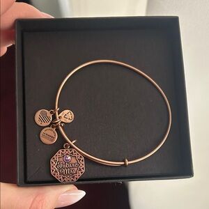 Alex and Ani Rose Gold 'Future Mrs.' Charm Bangle